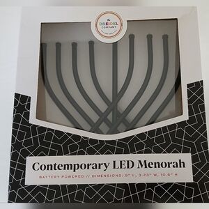 NIB LED Hanukkah Menorah – Battery Powered, 10.6" Tall, Black